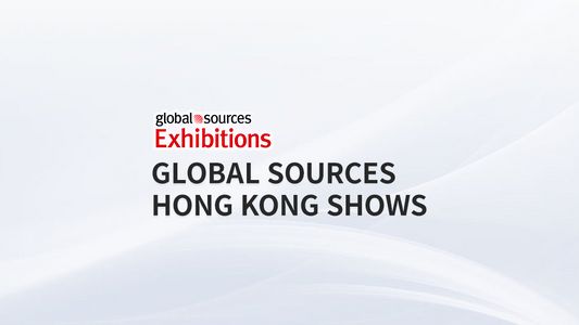 Promotional graphic for Global Sources Exhibitions with text on a white background