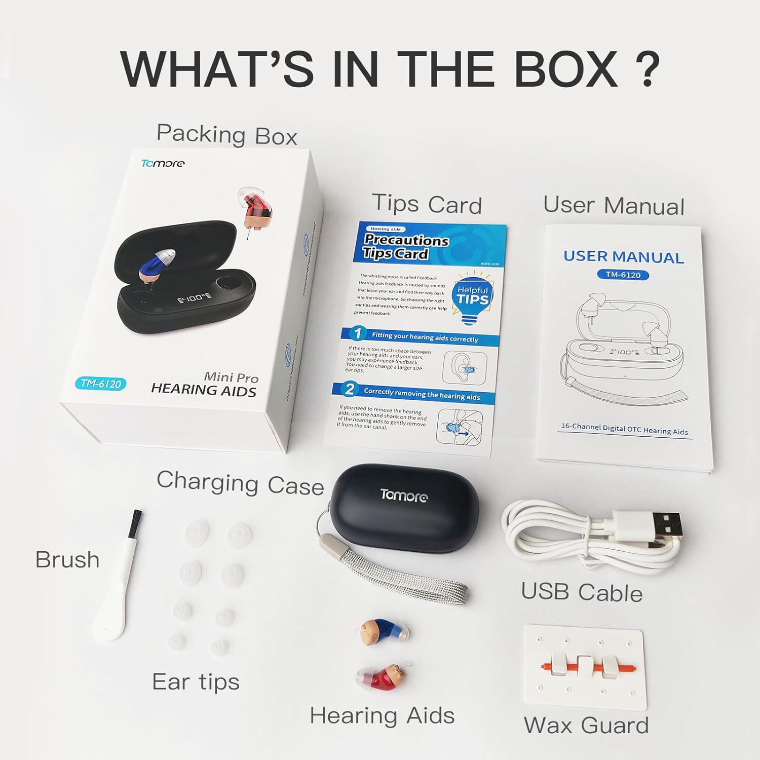 TM 6120 OTC Invisible CIC hearing aids