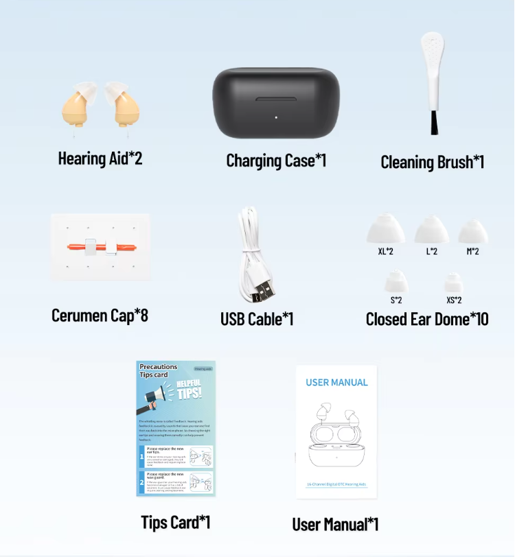 TM 6116 OTC Hearing Aids with Noise Cancelling for Seniors