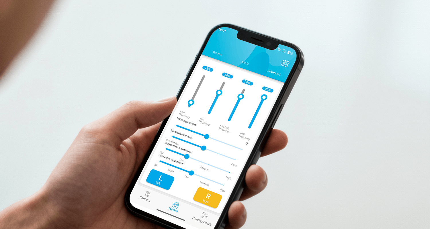 ForSound hearing APP equalizer interface
